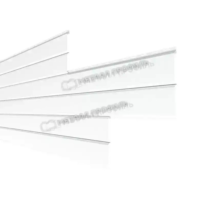 Металлический сайдинг Lбрус-XL-В Металл-Профиль ПЭ RAL 9003 Белый 14х335